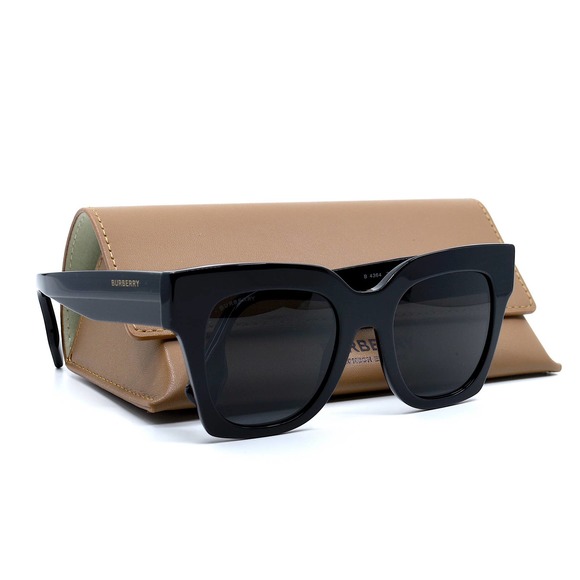 NEW BURBERRY KITTY BE4364 BLACK DARK GREY AUTHENTIC SUNGLASSES - Picture 9 of 14